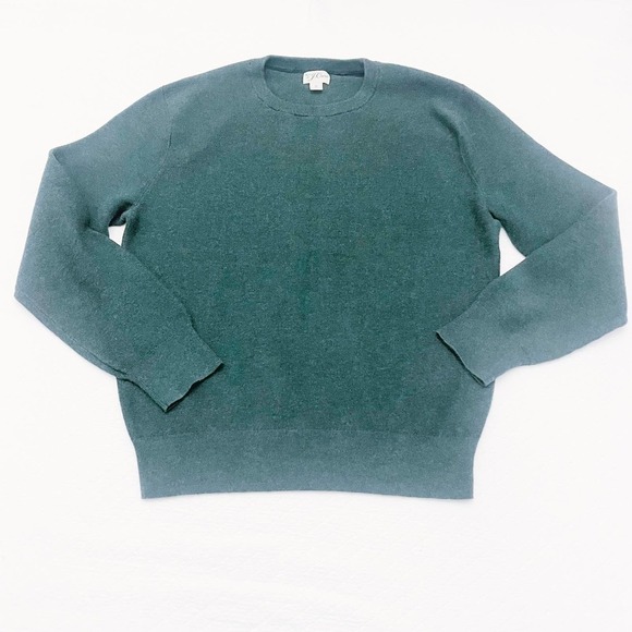 J. Crew The Knit Green Crewneck Sweater Green SZS - Picture 4 of 5